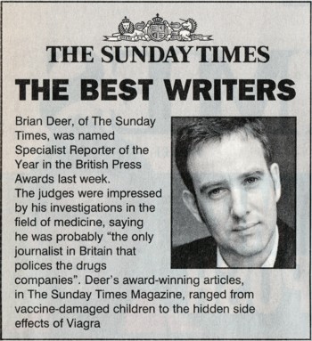Brian Deer Press Award